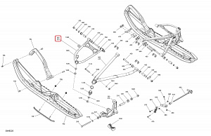 505075712 Рычаг верхний правый 34" для снегоходов Ski-Doo Summit/LYNX Shredder Платформа Rev Gen5, Radien2 2025-* 505075179/ARM-UPR-34-FREE-G4