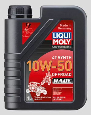 3051 Масло моторное cинтетическое для мотоциклов Liqui Moly Motorbike 4T Synth Offroad Race 10W50 1 литр