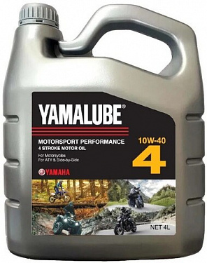 90793AS45300 Yamalube Масло Моторное 4T Четырехтактное SAE 10W-40 4 Литра Для YAMAHA 907-93AS4-53-00