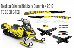 Реплика оригинальных наклеек SKI-DOO Summit X T3 800R E-TEC 2016