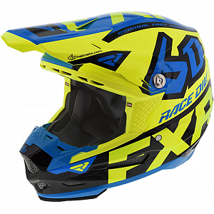 Шлем FXR 6D ATR-2 RACE DIV Hi Vis/Blue/Black 200600-6540