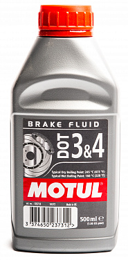 102718 Motul Тормозная жидкость DOT 3 & 4 Brake Fluid 0,500 ml