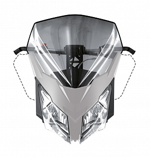 860200928 Стекло ветровое 460 mm для снегоходов Ski-Doo REV-XM/XS 517305006