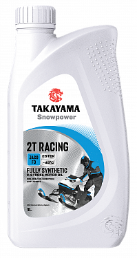 Моторное масло TAKAYAMA  SNOWPOWER 2T RACING API TC; JASO FD, Синтетическое 1 л