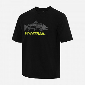 ФУТБОЛКА FINNTRAIL FISH BlackYellow 6712, размер L