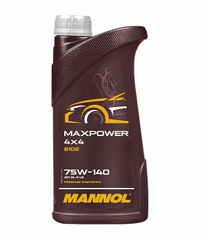 1236 Масло трансмиссионное синтетическое Mannol MAXPOWER 4X4 75W140 1 литр 57872