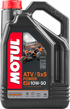 105901 Масло моторное синтетическое для квадроциклов MOTUL ATV-SXS POWER 4T 10W50 4 литра