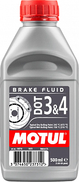 102718 Тормозная жидкость MOTUL DOT 3 & 4 Brake Fluid 500 мл