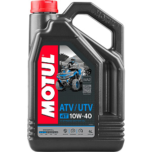 113921 Масло моторное минеральное для квадроциклов MOTUL ATV-UTV 4T 10W40 4 литра 105879