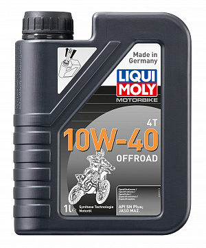 3055 Масло моторное cинтетическое для мотоциклов Liqui Moly Motorbike 4T Offroad 10W40 1 литр 