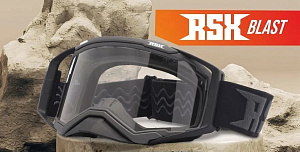 Очки кроссовые RSX Blast черно серые с прозрачной линзой