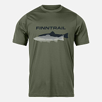 ФУТБОЛКА FINNTRAIL SHADOW FISH KHAKI 6706, размер S - фото товара BoonDocker