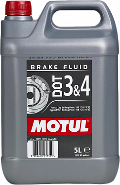 104247 Тормозная жидкость MOTUL DOT 3 & 4 Brake Fluid 5 литров