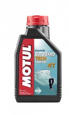 112751 MOTUL Масло Моторное Outboard TECH 4T Четырехтактное SAE 10W-40 1 Литр 104005