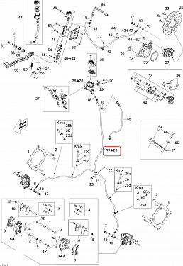 705600949 Шланг тормозной передний Для BRP CAN AM DS 450 705600712, 705600951, 705600408