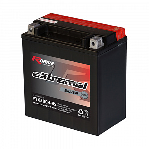 Аккумулятор RDrive eXtremal Silver 12V/18,9Ah прямая +/- 150X87X161 mm YTX20CH-BS/ETX20CH-BS