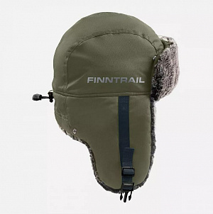 2950 ШАПКА УШАНКА FINNTRAIL TERRA KHAKI, зеленая, размер XL-XXL