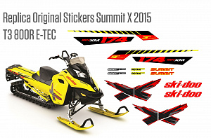 Реплика оригинальных наклеек Summit X 800R E-TEC T3 2015
