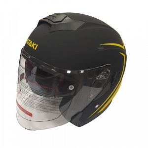 Шлем Ataki JK526 Stripe черно/Hi-Vis желтый матовый размер M 020229-823-8508