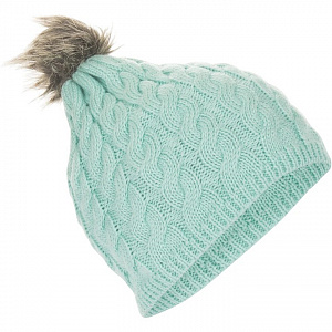 Шапка 509 Fur Pom Beanie Teal женская с помпоном F09001800-251 