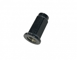 Гайка плоский торец черная STI 10X1.25