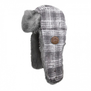 Шапка 509 Trapper Fur Hat White Plaid 509-HAT-FTW