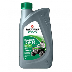 Моторное масло TAKAYAMA  ATV/UTV Regular 4T SAE 10W-40, API SM, MA-2 Полусинтетическое 1 л