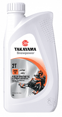 Моторное масло TAKAYAMA  SNOWPOWER 2T API TC; JASO FD, Синтетическое 1 л