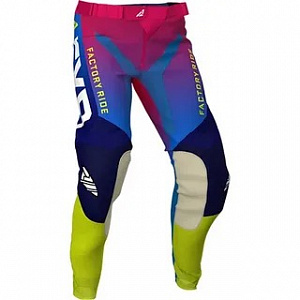 Штаны для мотокросса FXR Helium MX Coral/Blue Fade/Hi-Vis 203341-9340 