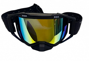 Очки с двойной линзой RSX Blizzard Winter, зеркально-желтая линза, цвет оправы черный