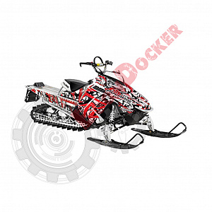 2879760-293 Комплект наклеек капота красные для снегоходов Polaris RMK/PRO-RMK 2011-2016" 2879760-293
