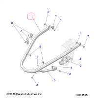 1027430-067 Бампер передний черный для снегоходов Polaris PATRIOT 9R/BOOST 1027430-067 - фото товара BoonDocker