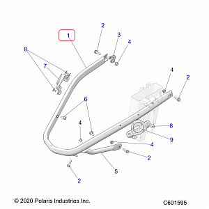 1027430-067 Бампер передний черный для снегоходов Polaris PATRIOT 9R/BOOST 1027430-067