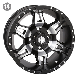 Диск литой для atv STI HD7 Alloy 14HD700 Gloss Black/Mach 14x7 (4/110), 5+2,