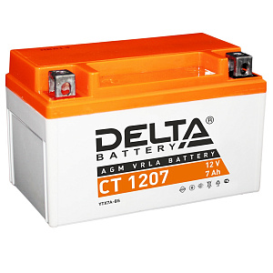 DELTA CT 1207 12V 7AH Стартерный Герметичный Свинцово Кислотный Аккумулятор Для Мототехники 