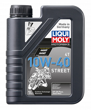 7609 Масло моторное cинтетическое для мотоциклов Liqui Moly Motorbike 4T Street 10W40 1 литр