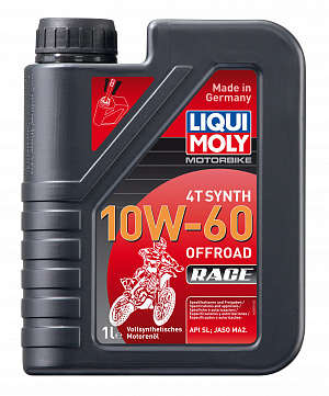 3053 Масло моторное cинтетическое для мотоциклов Liqui Moly Motorbike 4T Synth Offroad Race 10W60 1 литр