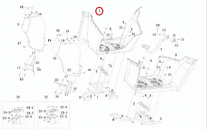 43514-AX101-K00 Подножка правая 43514-AX101-K00