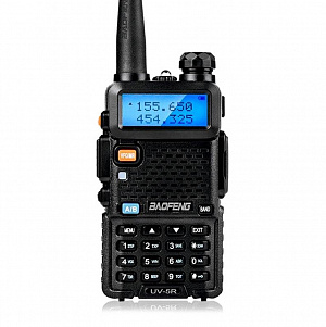 Радиостанция рация черная Baofeng UV-5R 8W 3800 мАч 3 режима мощности