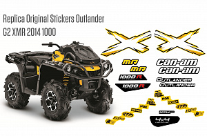 Реплика оригинальных наклеек Outlander G2 2014 XMR 1000
