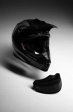 Шлем кроссовый карбоновый Sparx Nix Carbon 3K (YK780), черно-серый, размер XXL