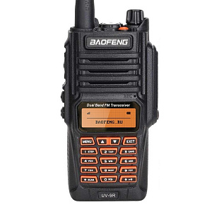 Радиостанция рация черная Baofeng UV-9R 8W влагозащищенная