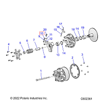 5453844 Шайба кольцо ролика ведущего вариатора 1 шт для снегоходов Polaris PATRIOT 9R / BOOST 5453844 - фото товара BoonDocker