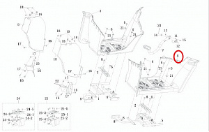 43516-AX101-K00 Подножка левая 43516-AX101-K00