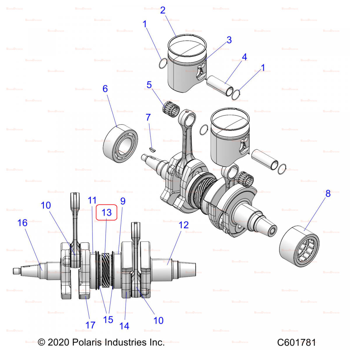 5144456 Шестерня привода водяного насоса для снегоходов Polaris PATRIOT 9R 5144456 - фото товара BoonDocker