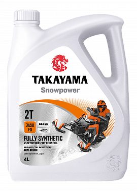 Моторное масло TAKAYAMA  SNOWPOWER 2T API TC; JASO FD, Синтетическое 4 л