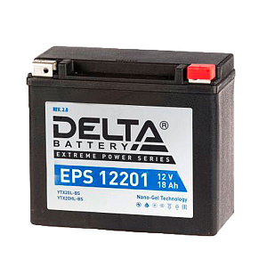 Аккумулятор Delta EPS 12201 12V/18Ah обратная -/+ 176X87X154 mm YTX20L-BS/YTX20HL-BS/EPS 12201
